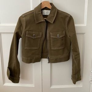 Oak + Fort Cropped Twill Jacket